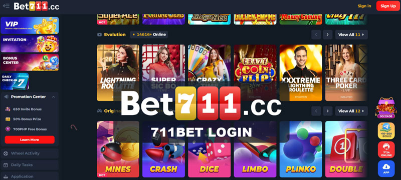 An Impressive Variety of Games at Bet711 Casino